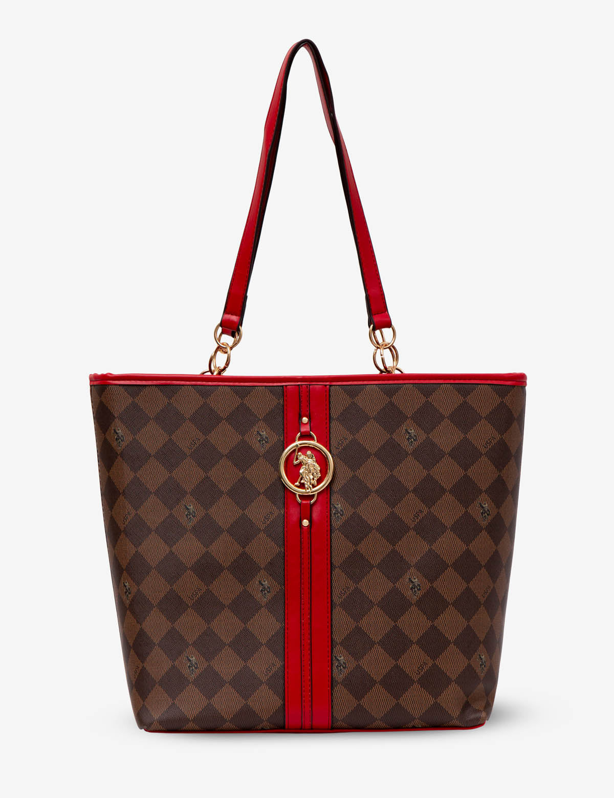 Diamond Pattern Tote Bag - Stylish 11" Designer Handbag
