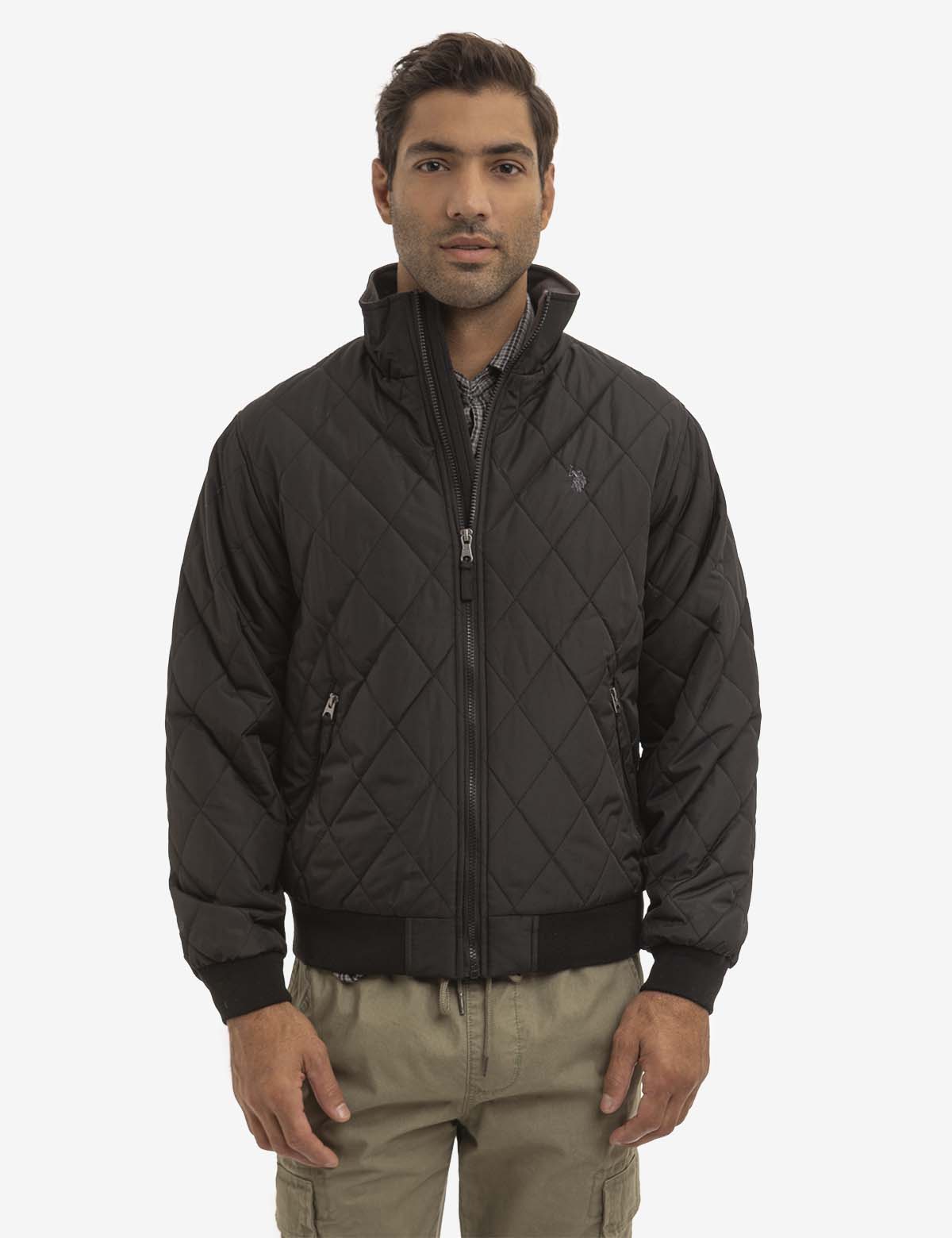 Women's Diamond Quilted Fleece Jacket - Warm Winter Coat