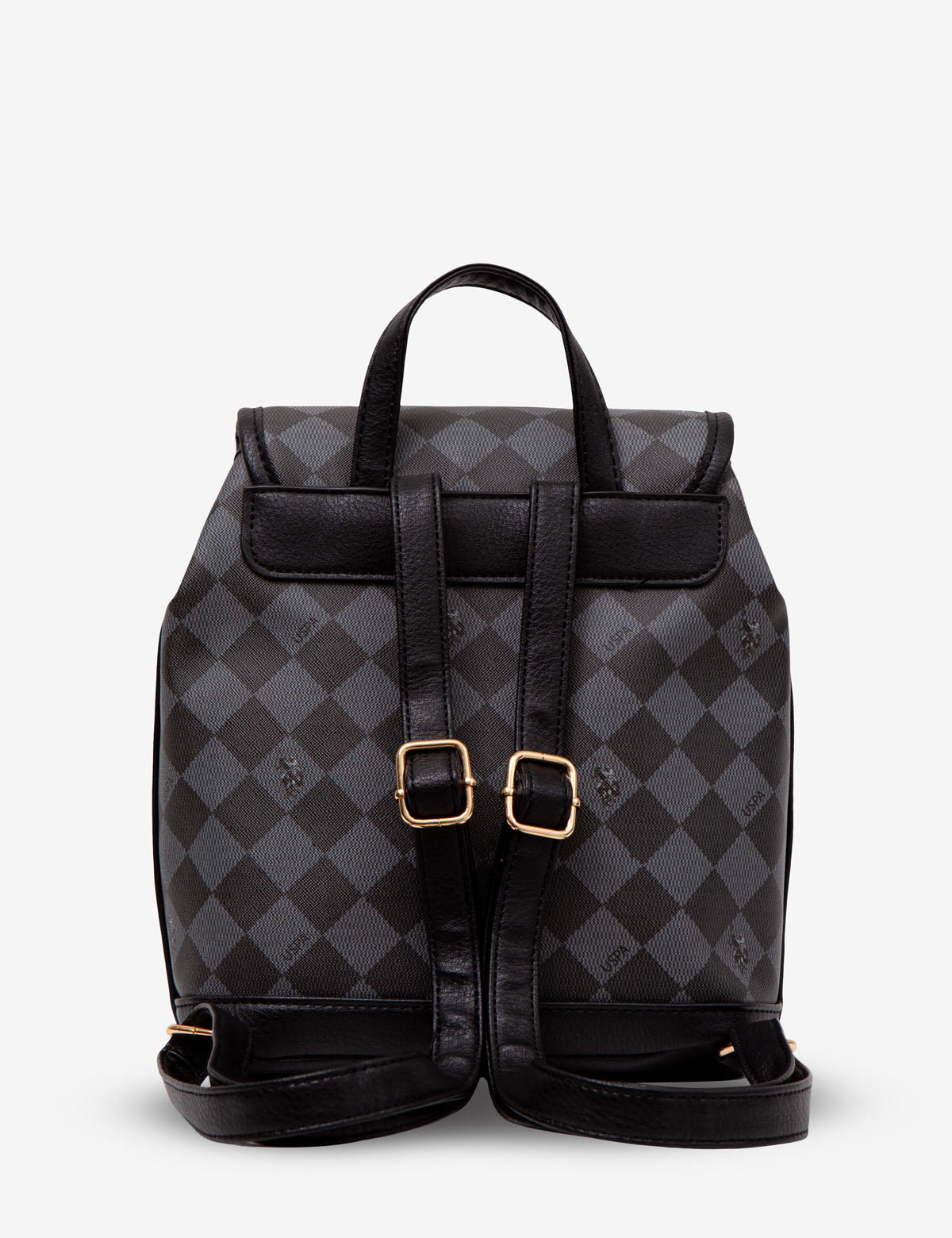 USPA Diamond Signature PU Backpack – Two-Tone Design with Interior Pockets