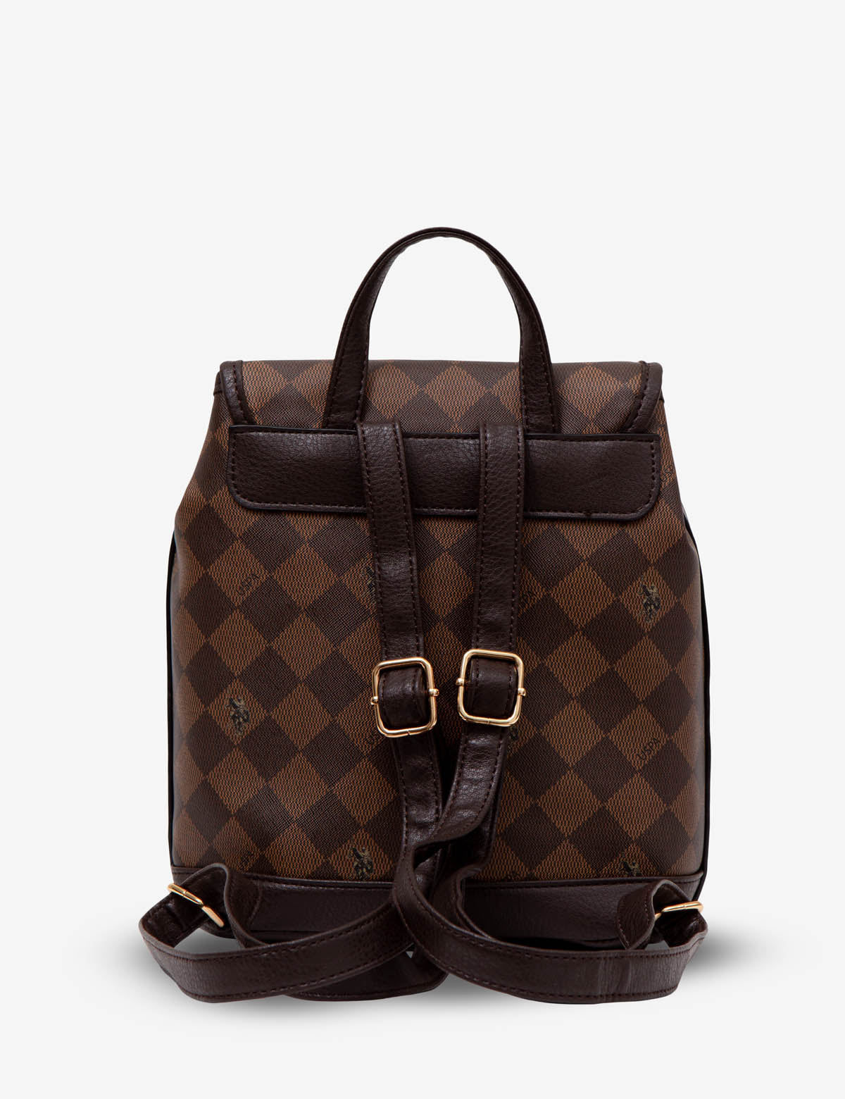 USPA Diamond Signature PU Backpack – Two-Tone Design with Interior Pockets