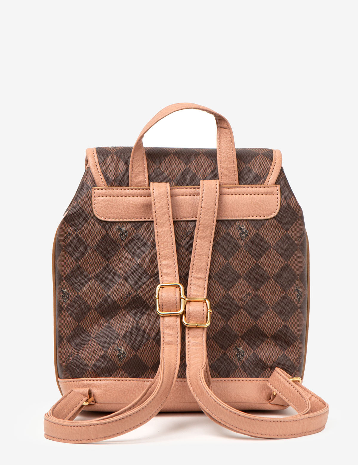 USPA Diamond Signature PU Backpack – Two-Tone Design with Interior Pockets