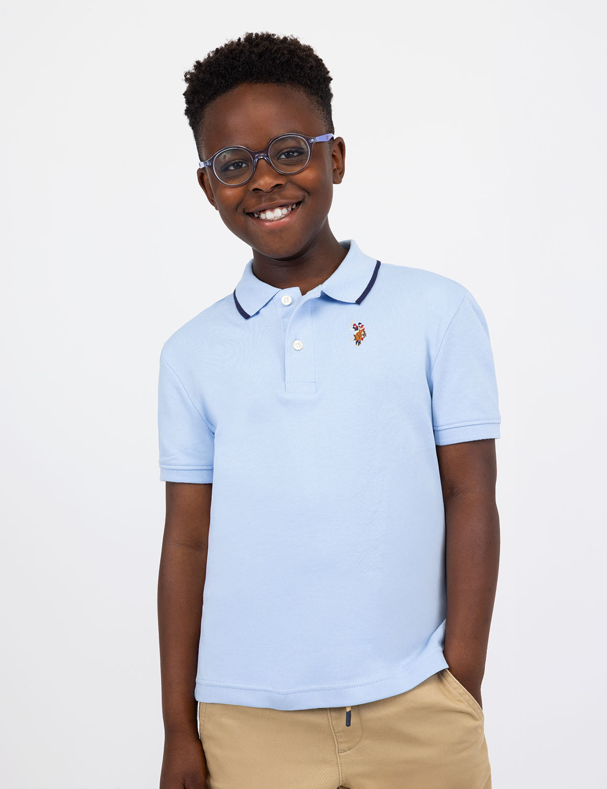 Boys' Cotton Interlock Polo Shirt