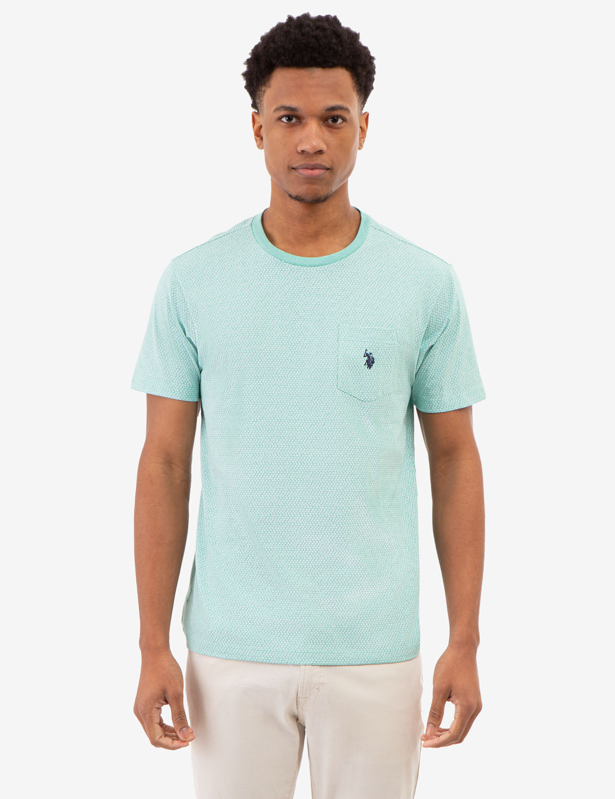 Floral Print Jersey T-Shirt with Pocket - Ditzy Design