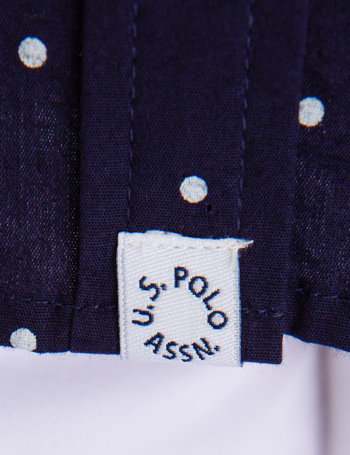 U.S. Polo Assn. Cotton Dot Print Long Sleeve Shirt