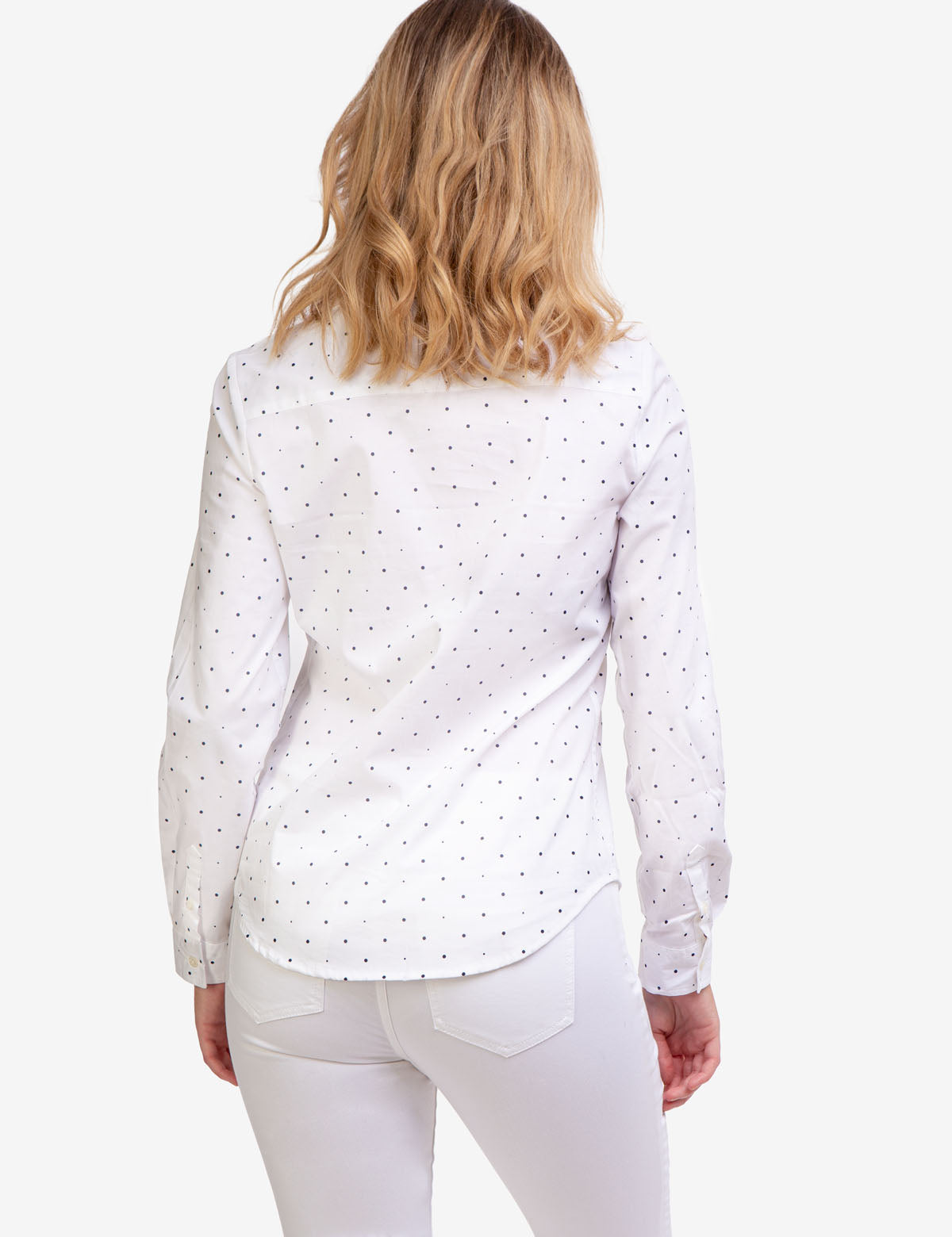 U.S. Polo Assn. Cotton Dot Print Long Sleeve Shirt