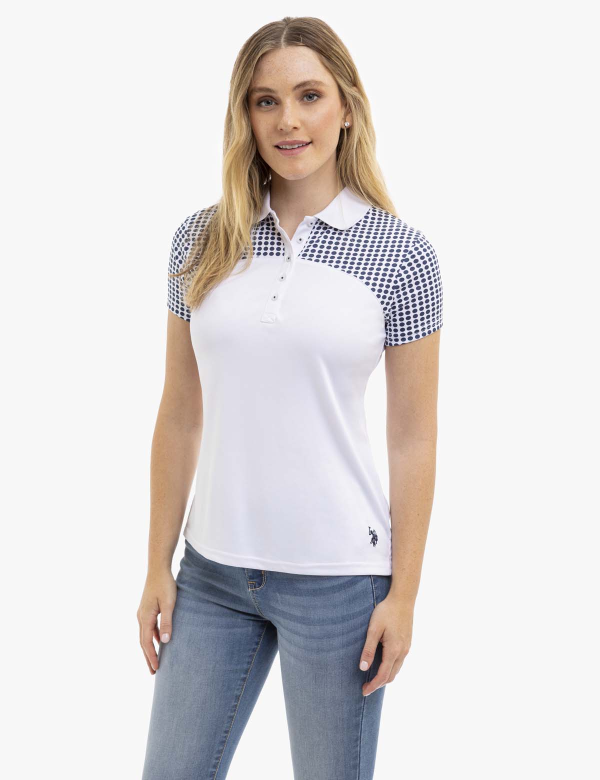 Men's Dot Print Colorblock Polo Shirt - Casual Stylish Top