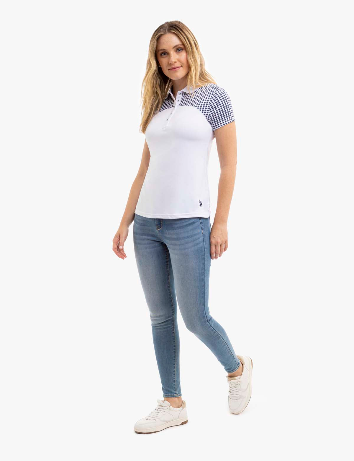 Men's Dot Print Colorblock Polo Shirt - Casual Stylish Top