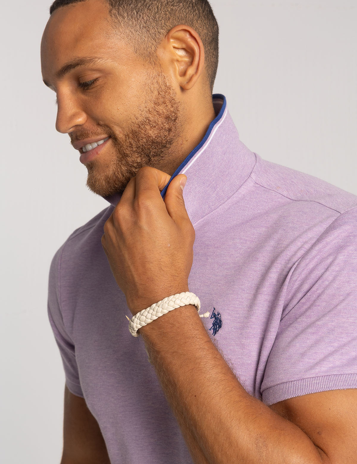 Men's Slim Fit Cotton Polo Shirt with Embroidered Logo