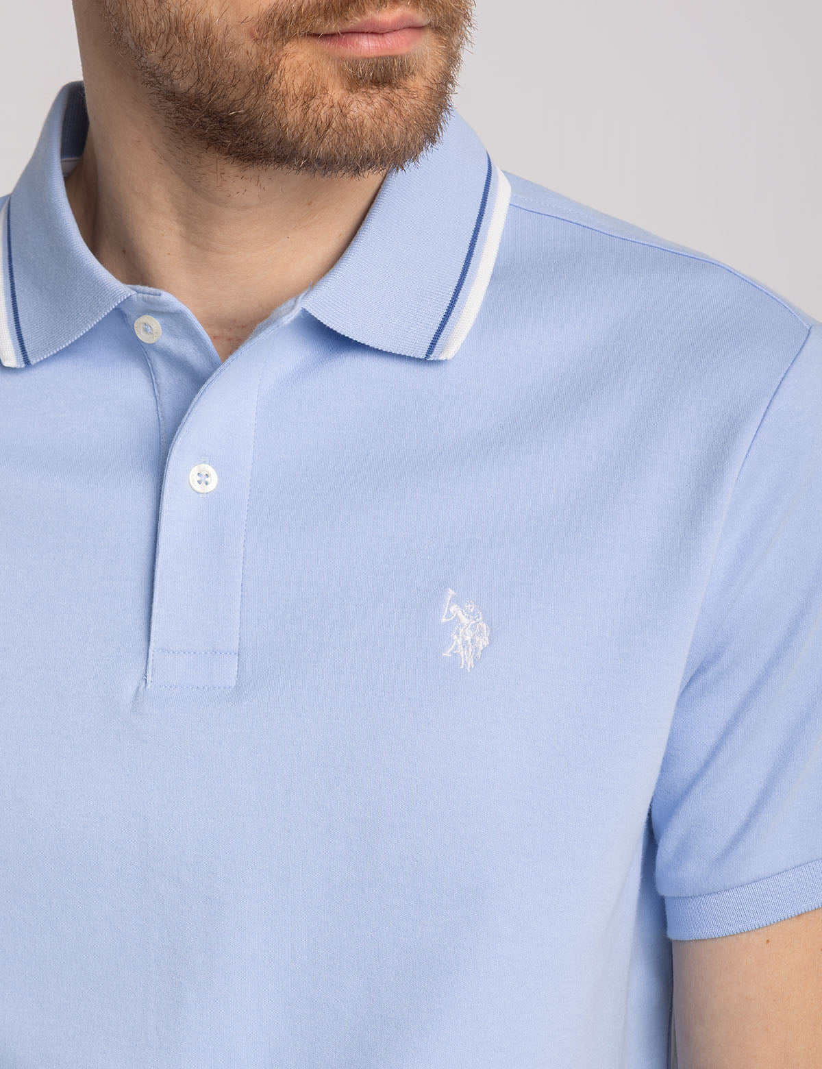 Men's Slim Fit Cotton Polo Shirt with Embroidered Logo