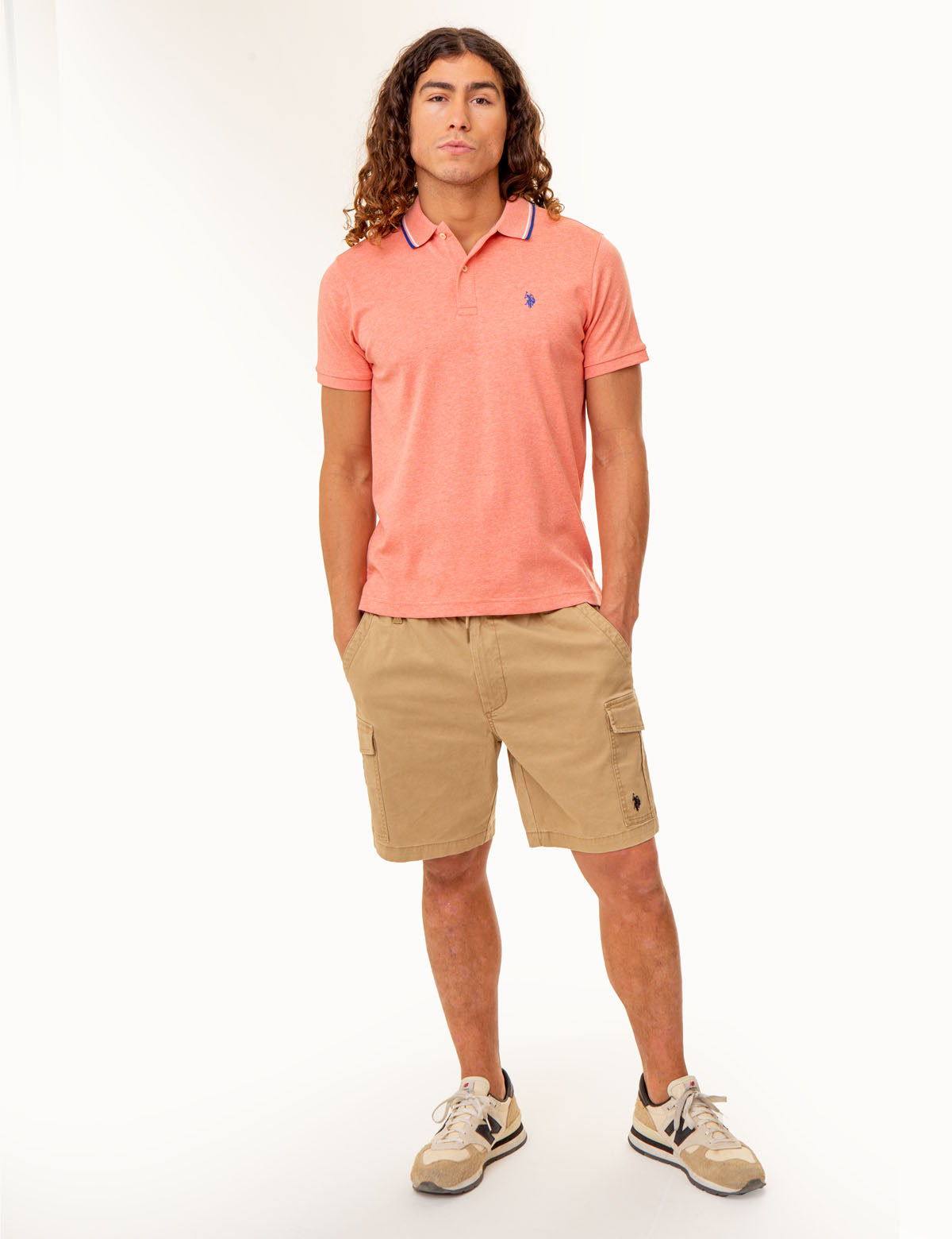 Men's Slim Fit Cotton Polo Shirt with Embroidered Logo