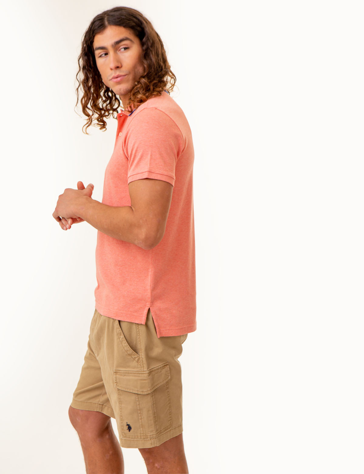 Men's Slim Fit Cotton Polo Shirt with Embroidered Logo