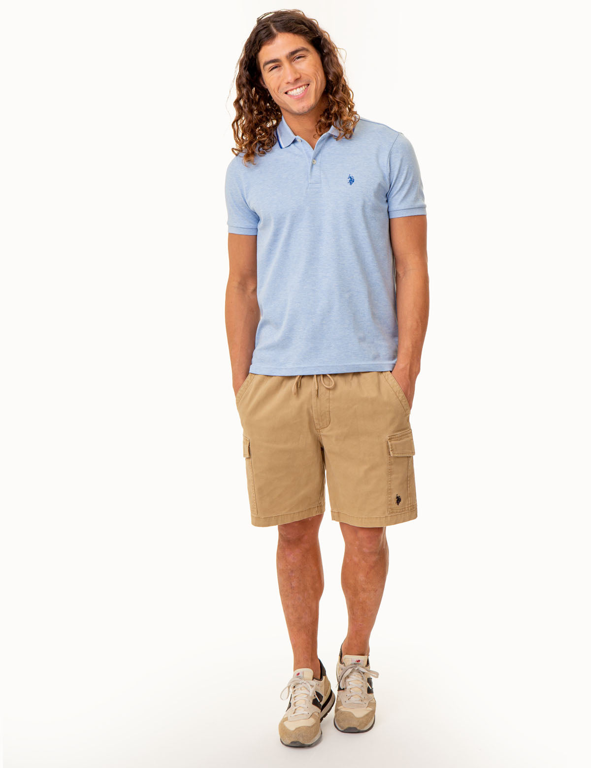 Men's Slim Fit Cotton Polo Shirt with Embroidered Logo