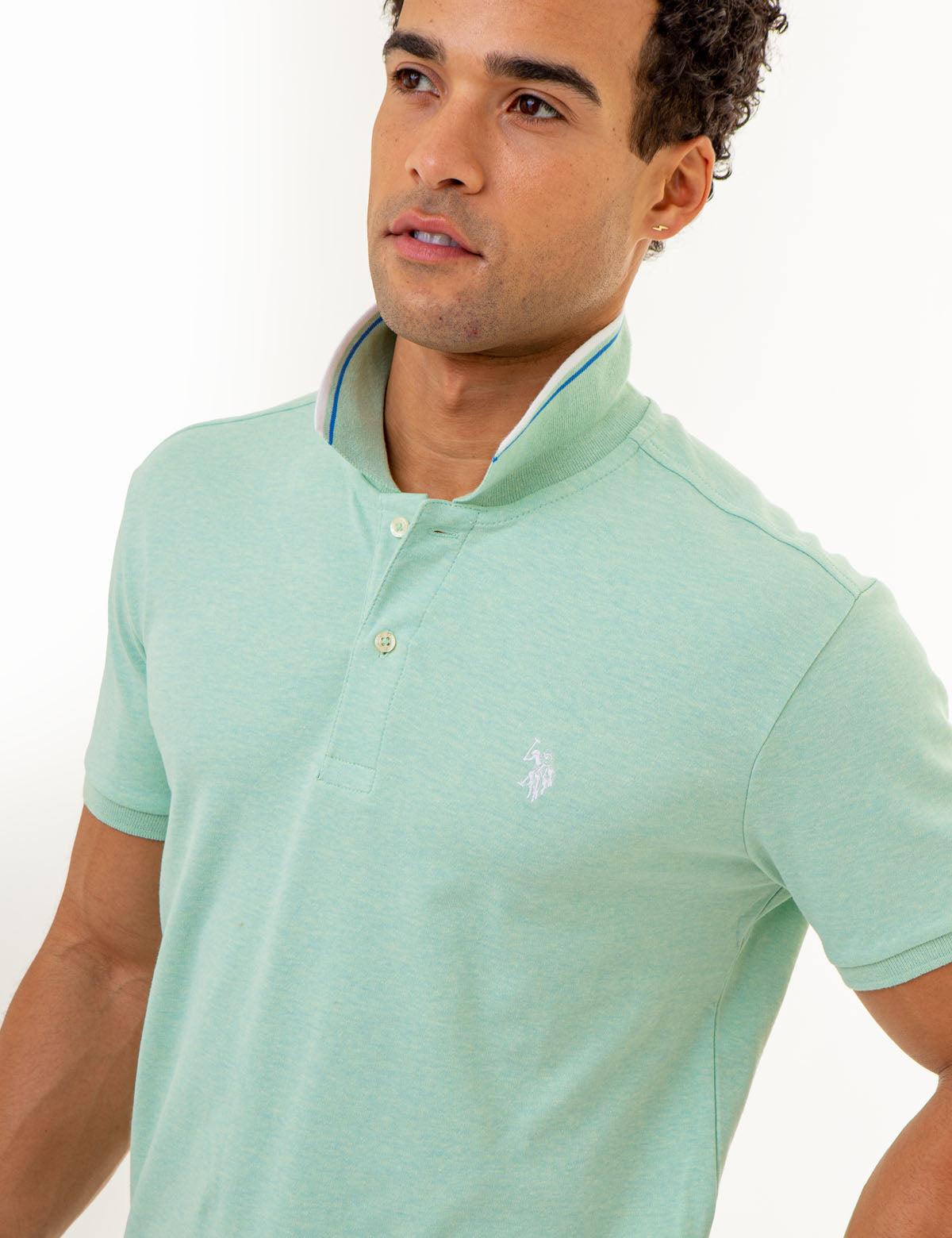 Men's Slim Fit Cotton Polo Shirt with Embroidered Logo