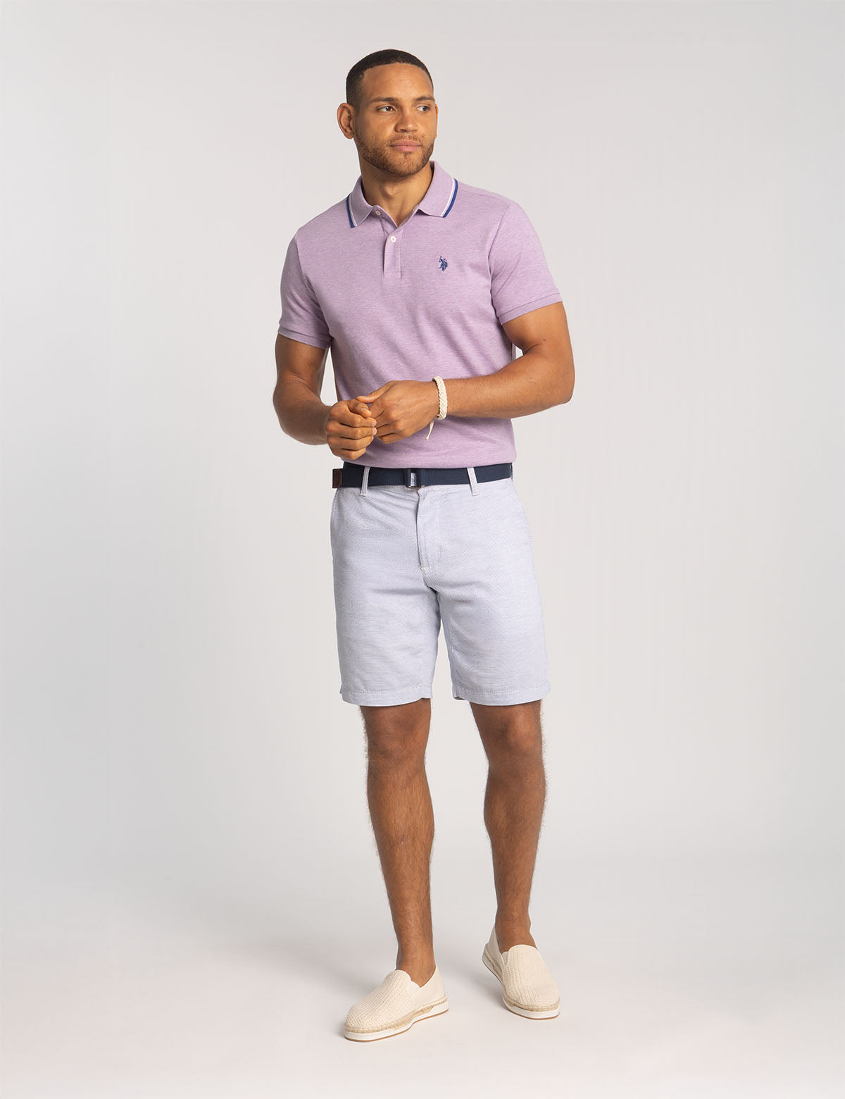 Men's Slim Fit Cotton Polo Shirt with Embroidered Logo