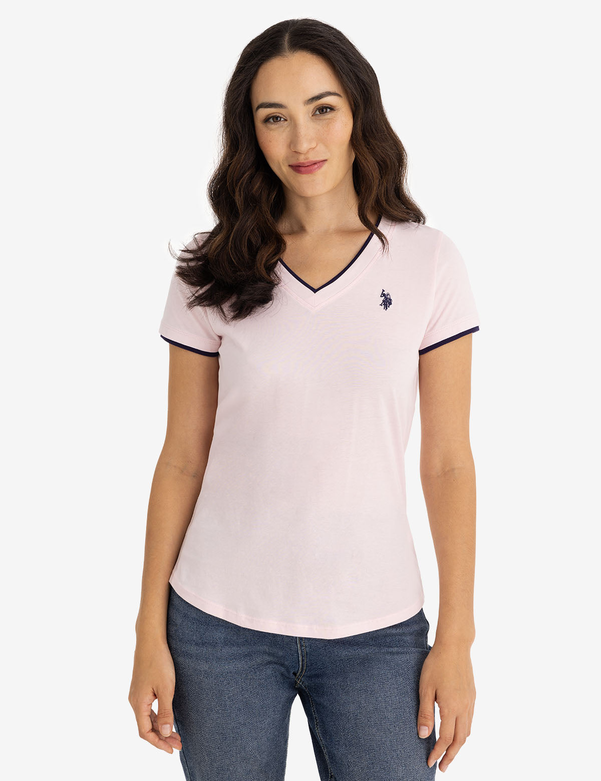 Double Band V-Neck T-Shirt for Men & Women - Stylish Casual Tee