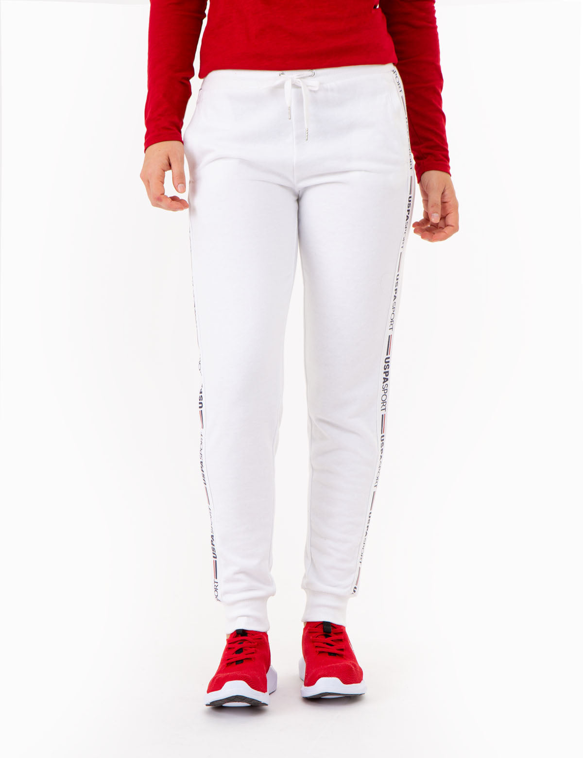 USPA Drawstring Artwork Panel Jogger Pants for Men