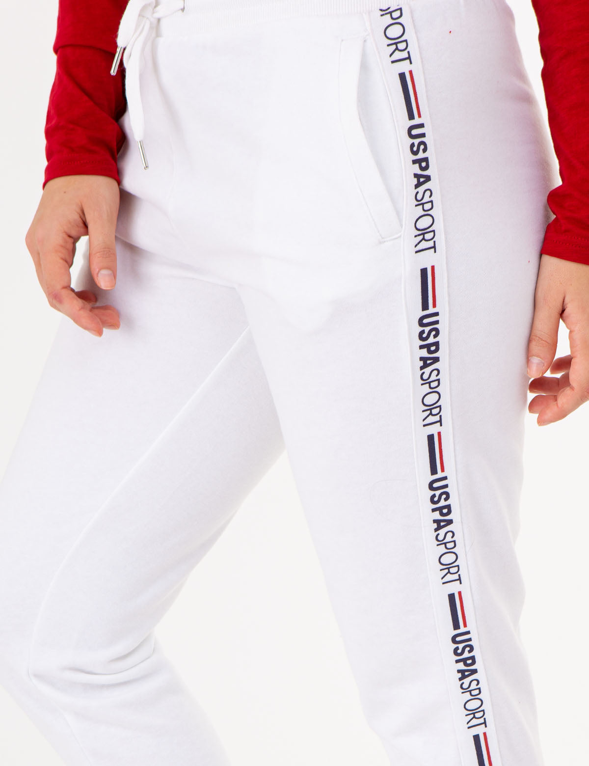USPA Drawstring Artwork Panel Jogger Pants for Men