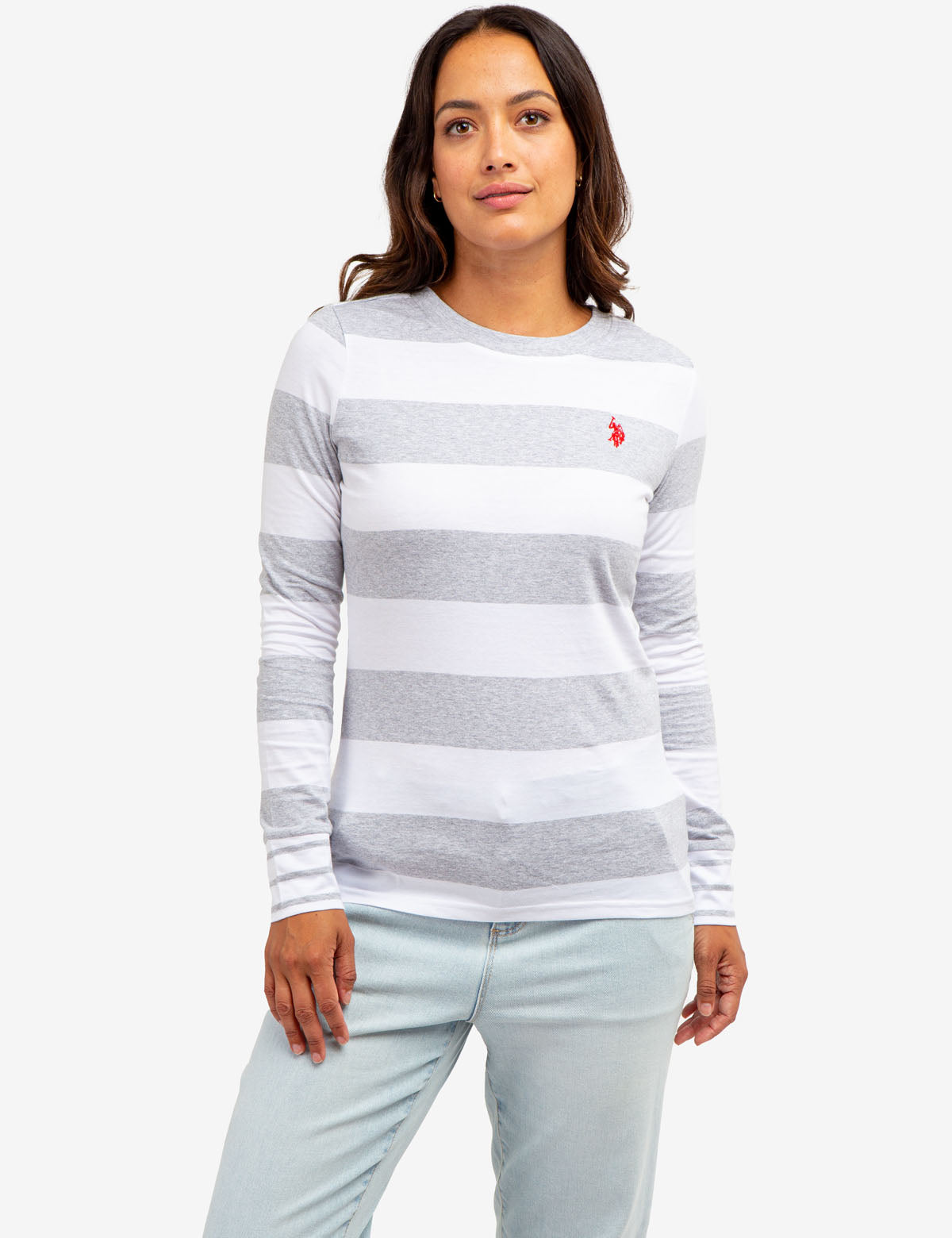 Men's Dual Stripe Long Sleeve T-Shirt - Casual Slim Fit Cotton Top