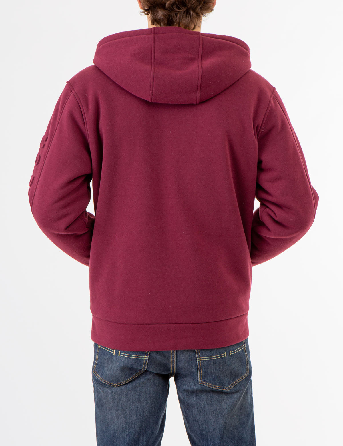 Sherpa Hoodie with Embossed Logo - Cozy Fleece Pullover