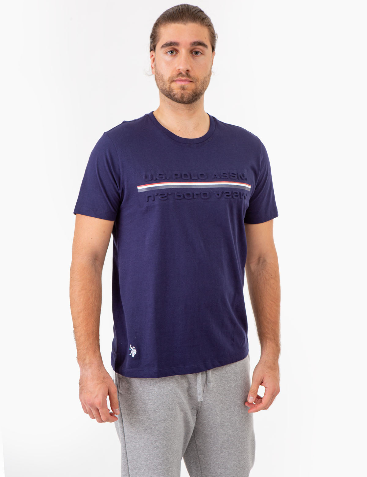 Men's Signature Stripe Jersey T-Shirt - Embossed Design