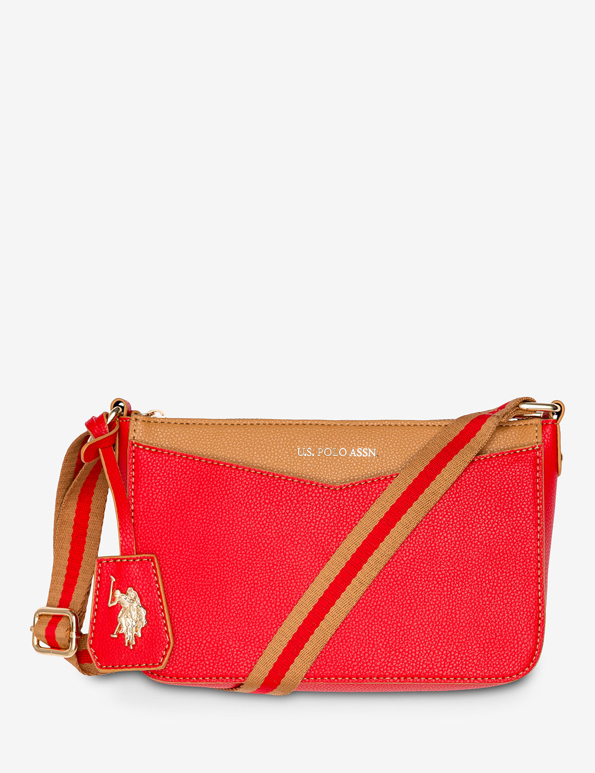 Envelope Stitch Leather Crossbody Bag