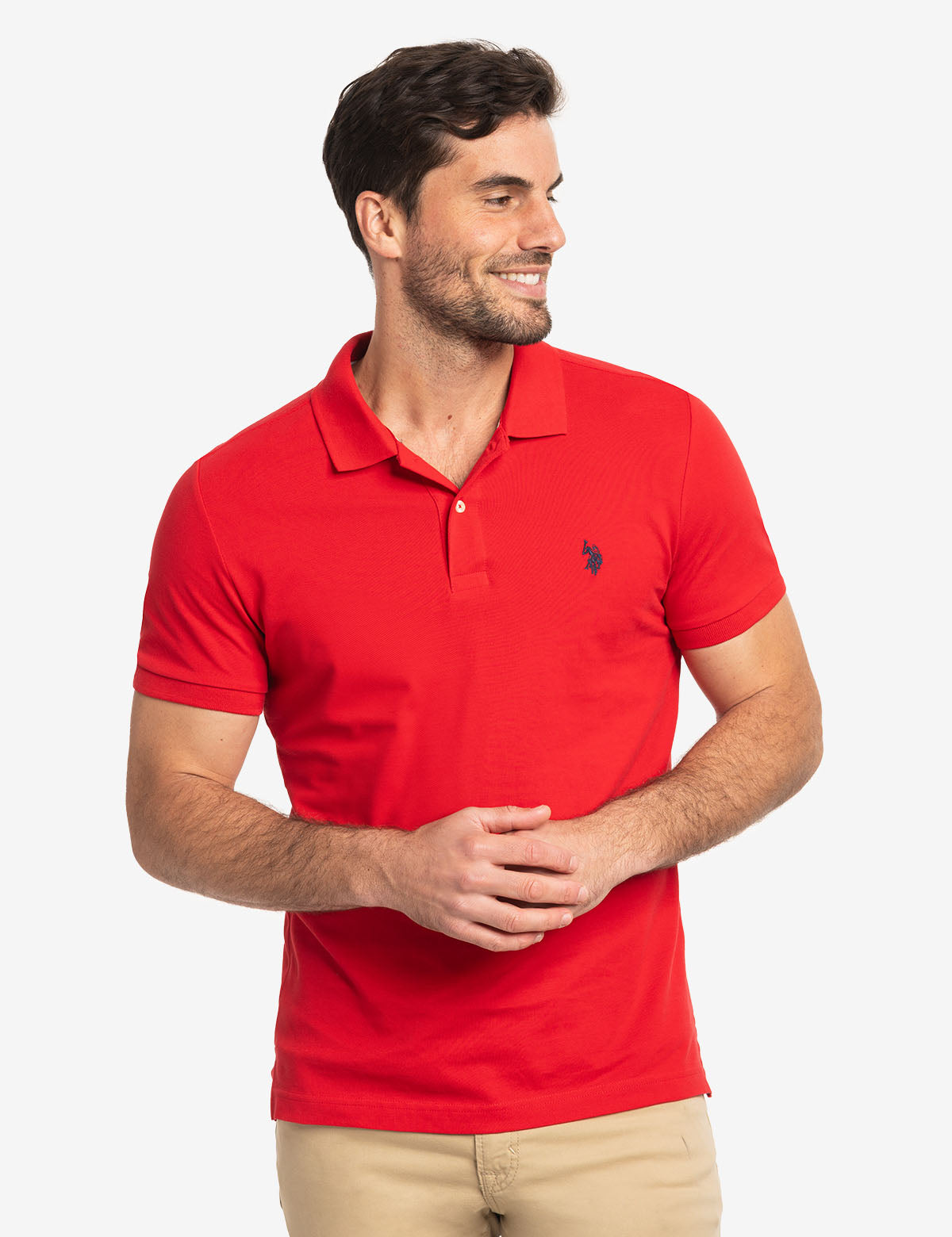 Men's Slim Fit Cotton Polo Shirt - Classic Solid Pique Design