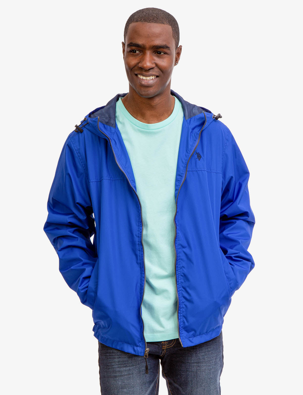 Men's Essential Hooded Windbreaker Jacket with Pockets
