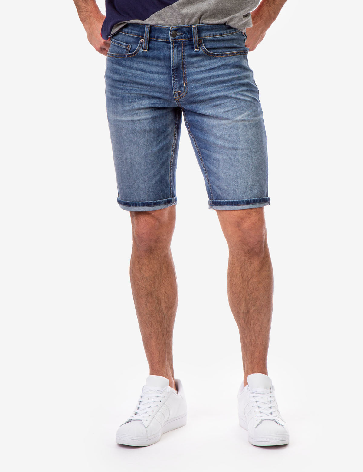 US Polo Assn Men's Slim Fit Denim Shorts with 5 Pockets