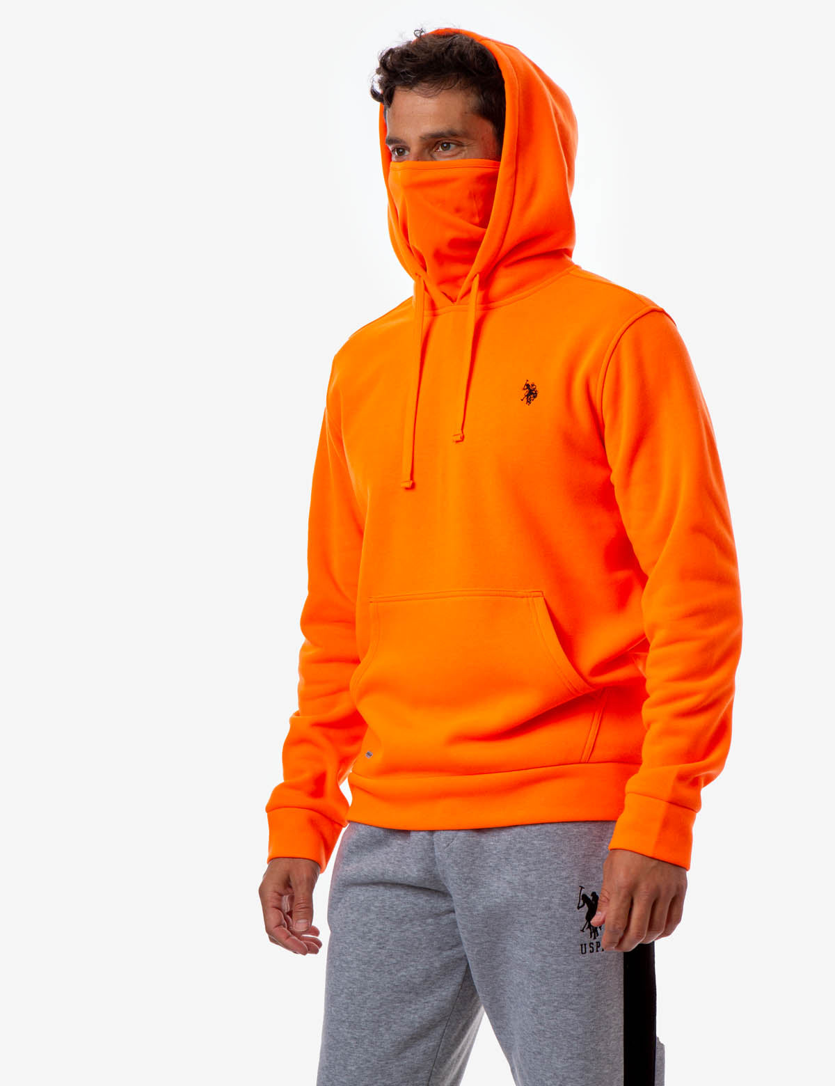 Fleece Hoodie with Built-in Face Mask & UV Protection