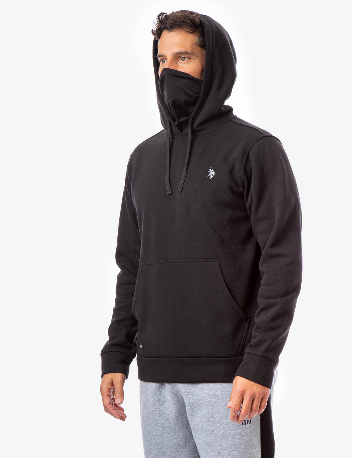 Fleece Hoodie with Built-in Face Mask & UV Protection