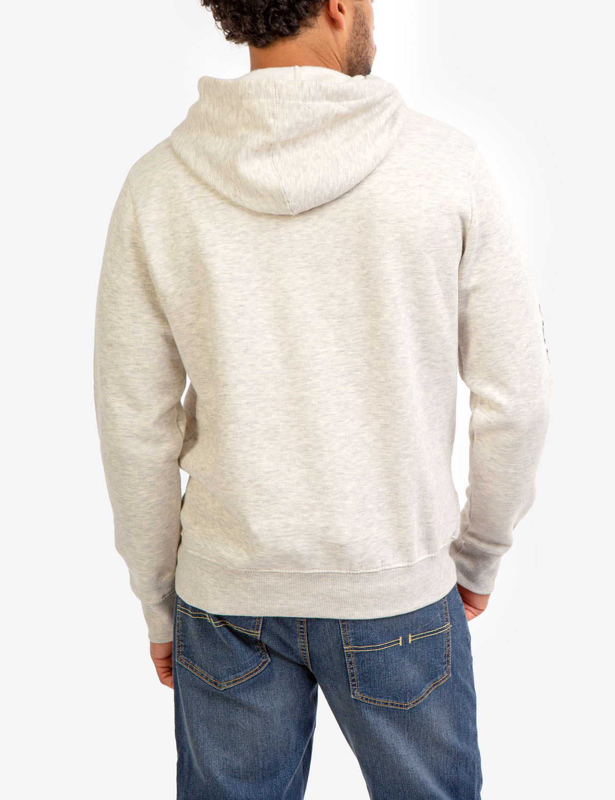 Men's Fleece Hoodie with Embroidered Logo & Kangaroo Pocket