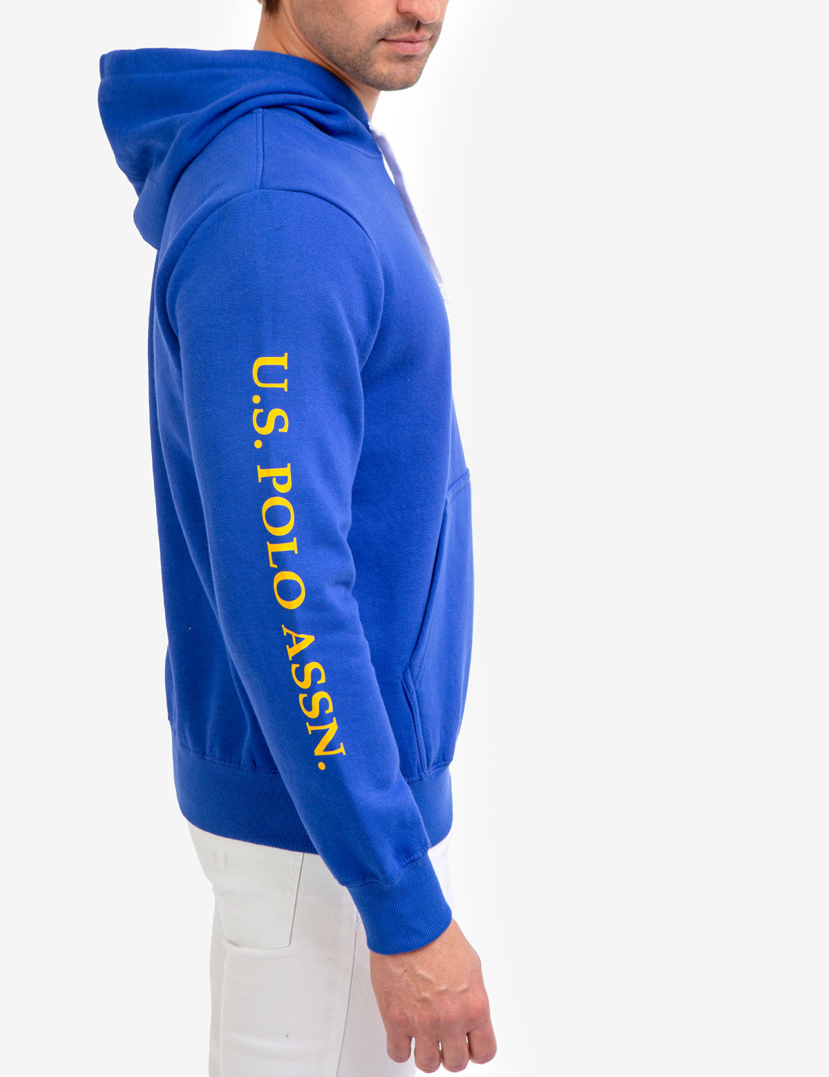 Men's Fleece Hoodie with Embroidered Logo & Kangaroo Pocket
