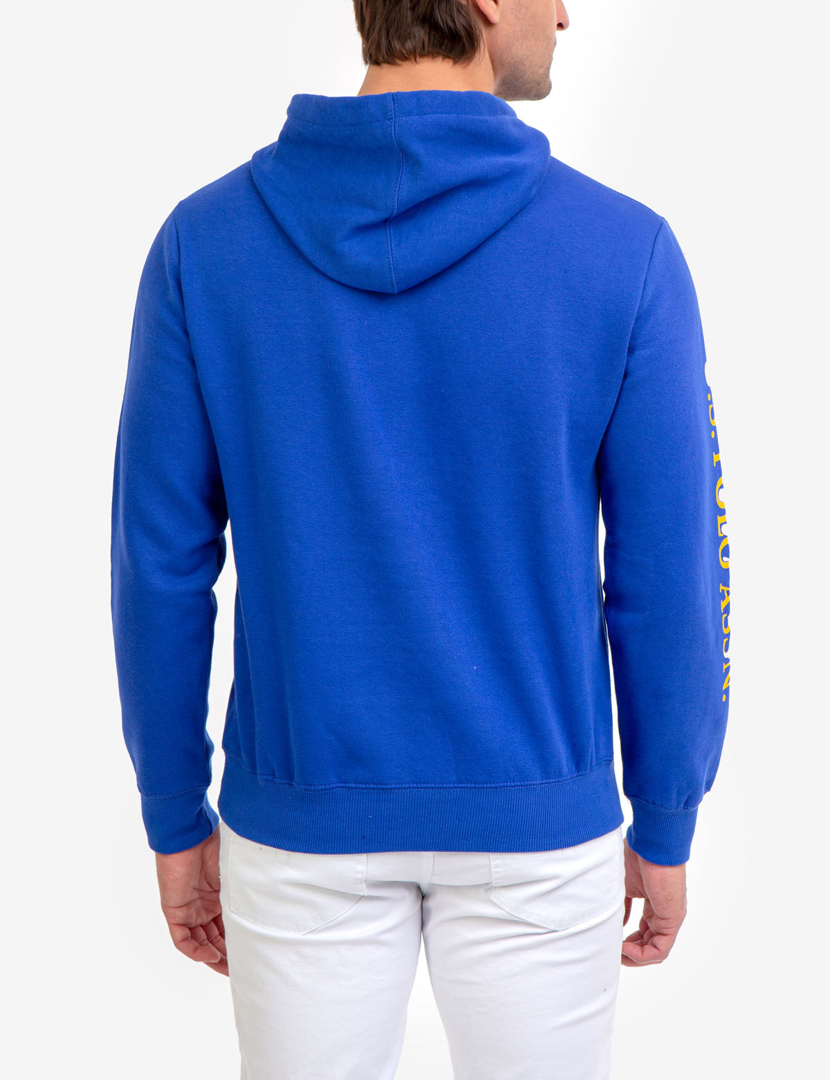 Men's Fleece Hoodie with Embroidered Logo & Kangaroo Pocket