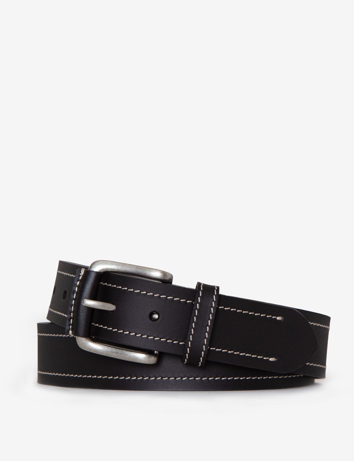 Men's 38mm Contrast Stitch Leather Belt