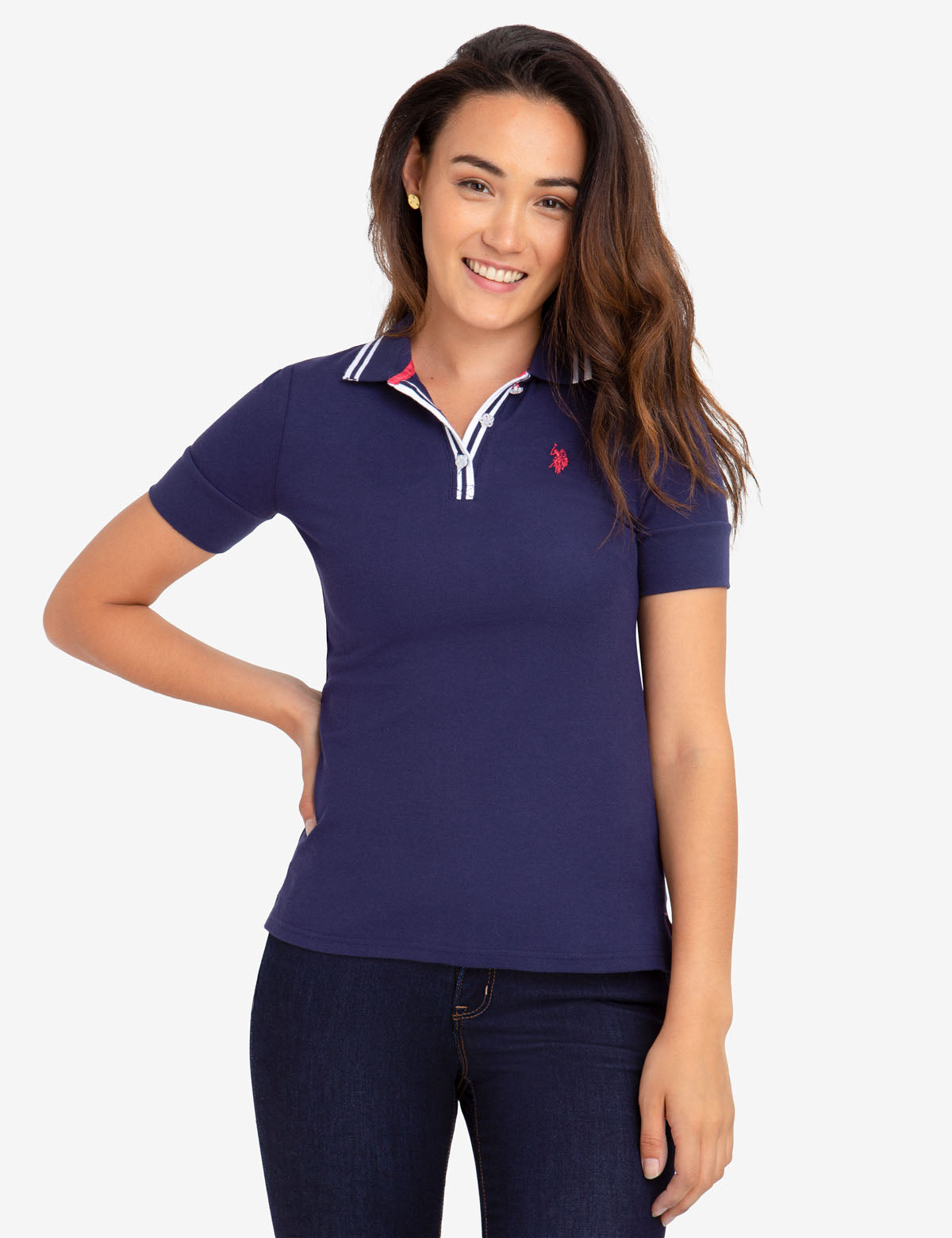 Floral Button Polo Shirt with Embroidered Logo - Men's Casual Top
