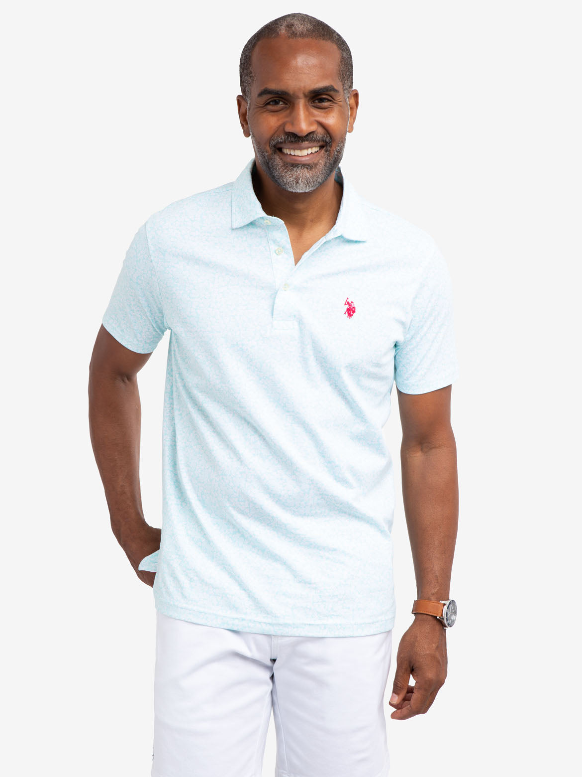 Floral Print Jersey Polo Shirt for Men & Women