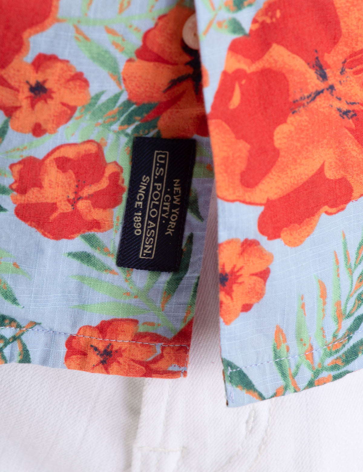 Floral Print Short Sleeve Camp Shirt for Men