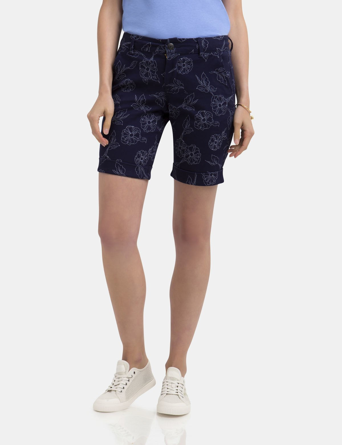 Floral Print Cotton Shorts with 9" Inseam | Jackson