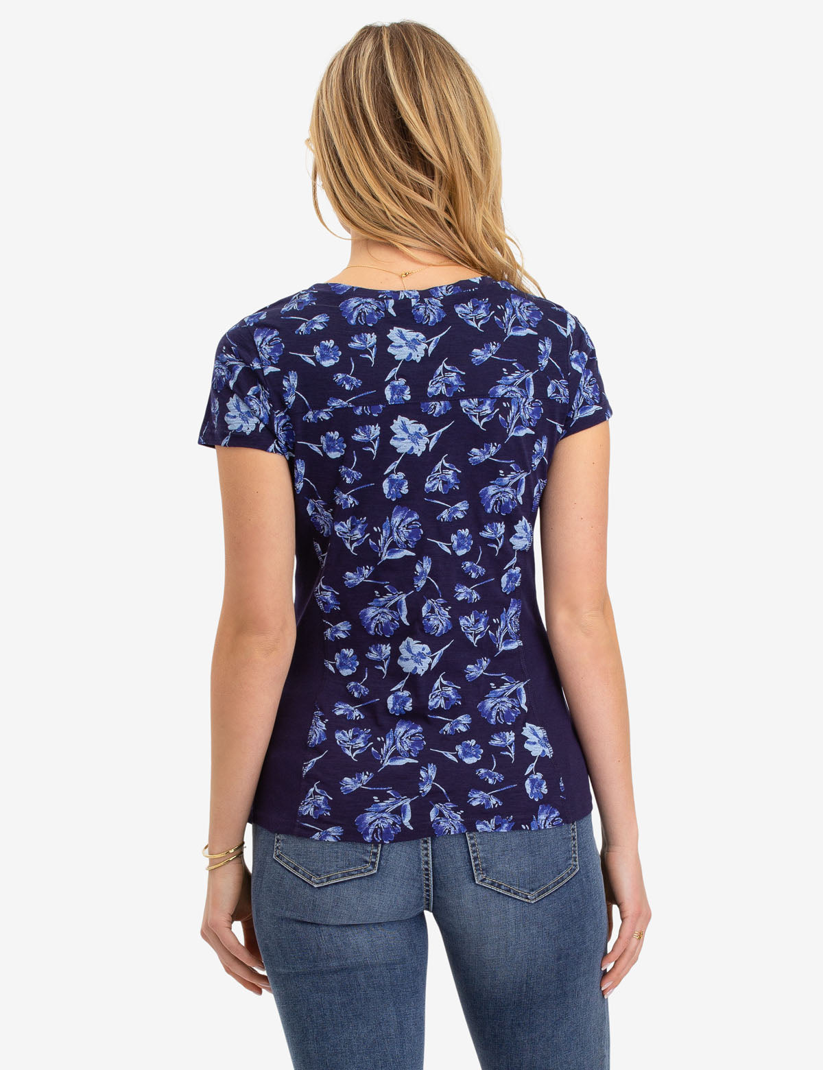 U.S. Polo Assn. Floral Print Ribbed Women's Top