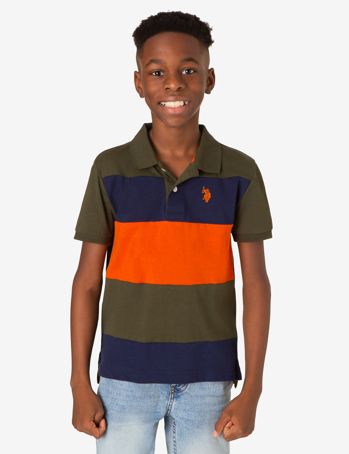 Boys Colorblock Polo Shirt - Jersey Knit Casual Top