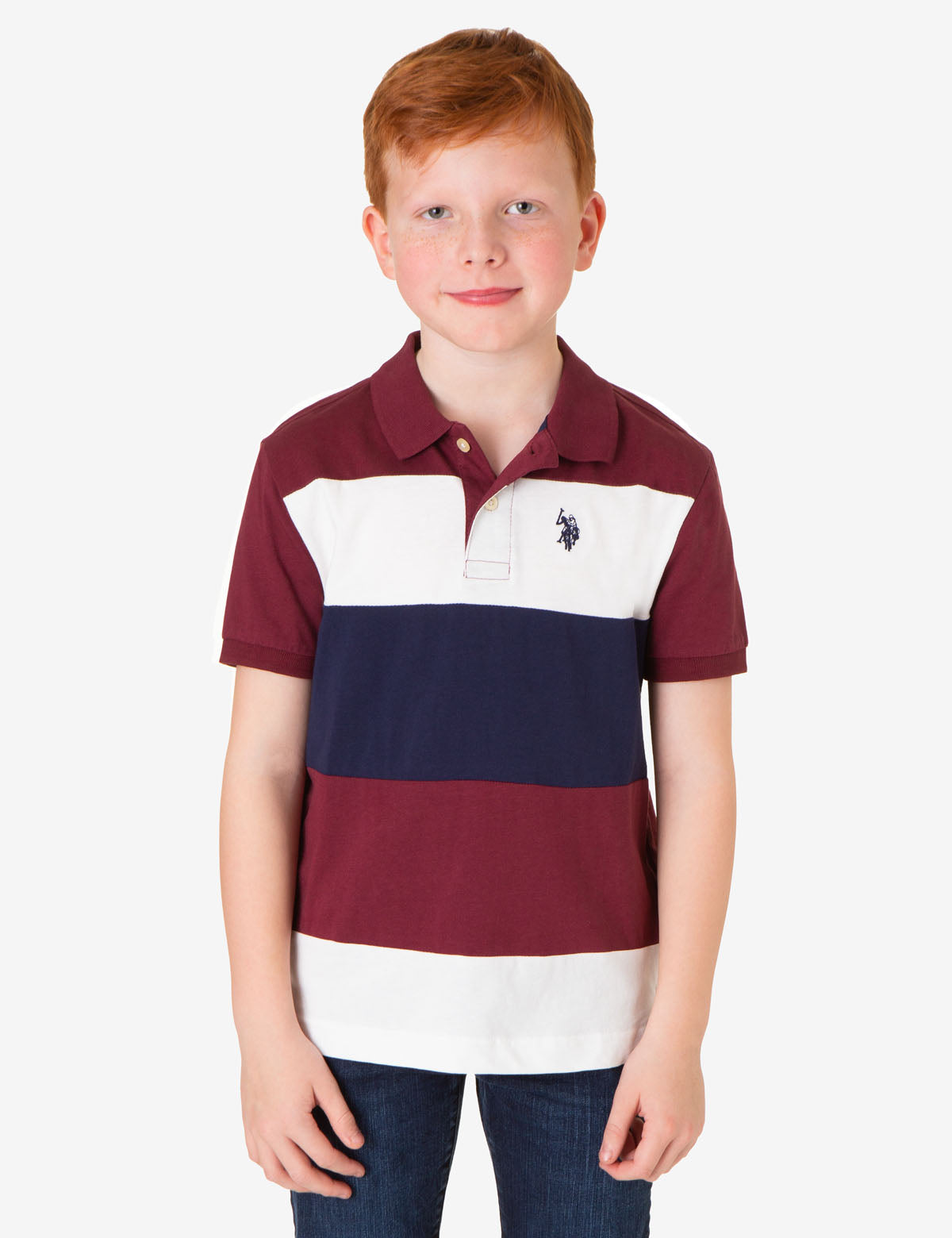 Boys Colorblock Polo Shirt - Jersey Knit Casual Top