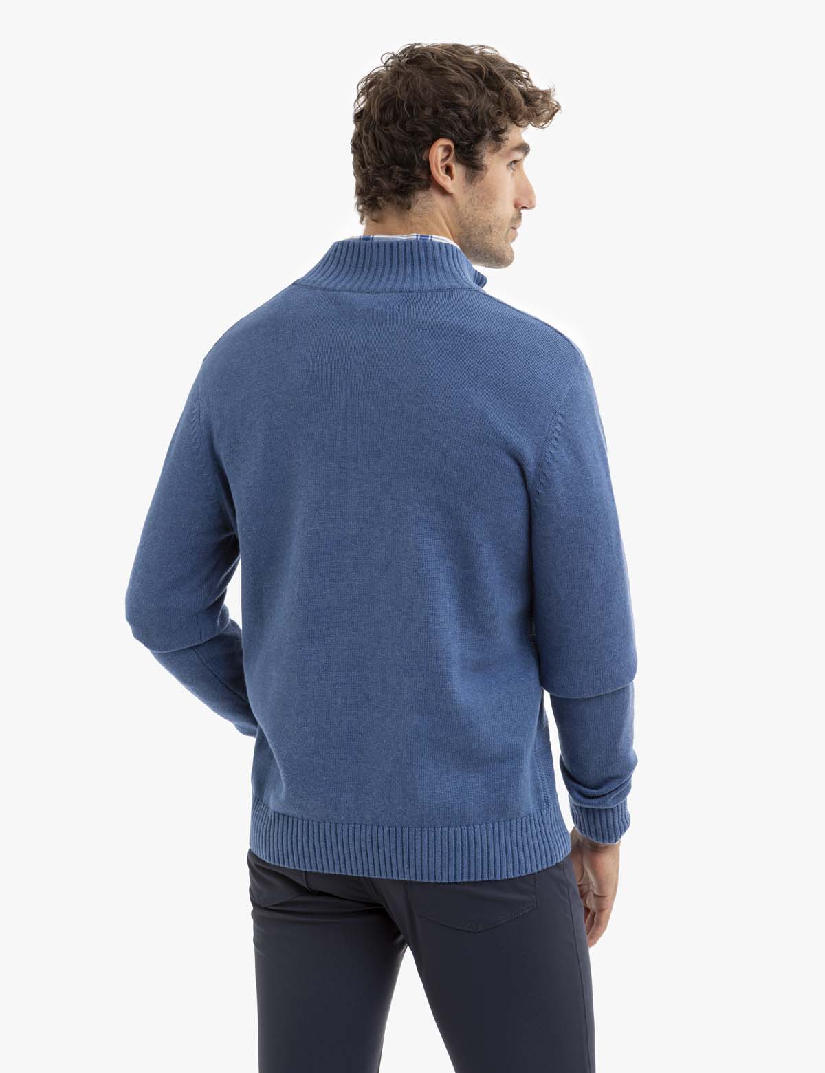 Textured Quarter Zip Sweater for Men & Women