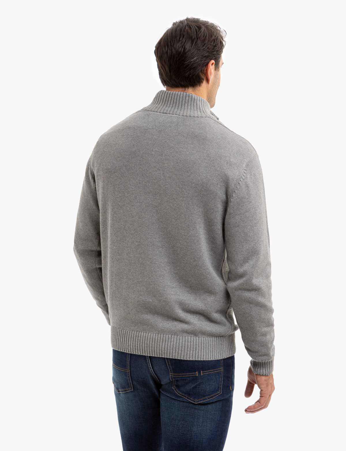Textured Quarter Zip Sweater for Men & Women