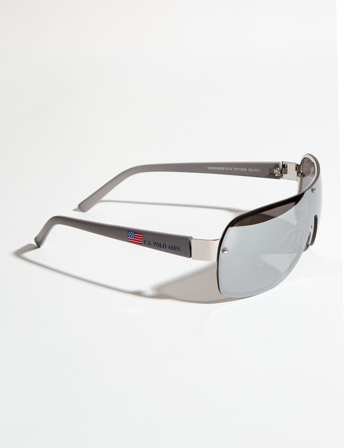 Men's Rectangular Sunglasses with UV400 Protection & USA Flag Detail