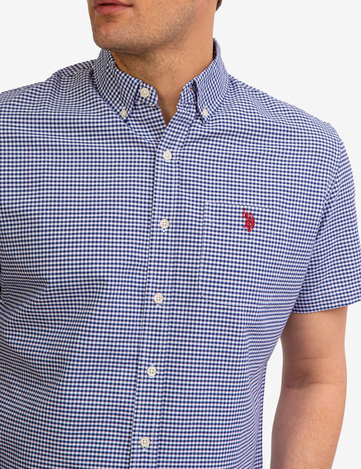 Men's Gingham Oxford Short Sleeve Shirt