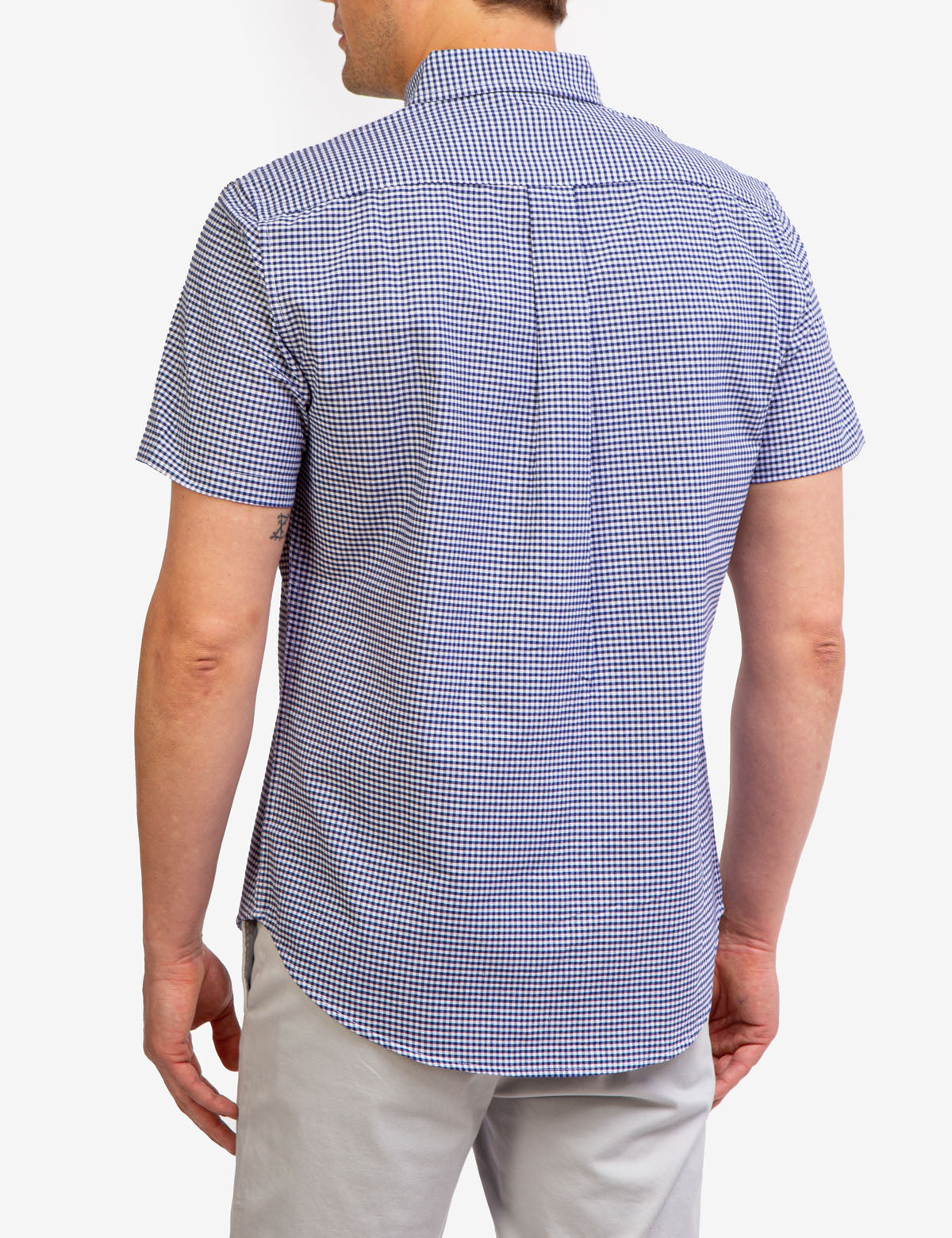 Men's Gingham Oxford Short Sleeve Shirt