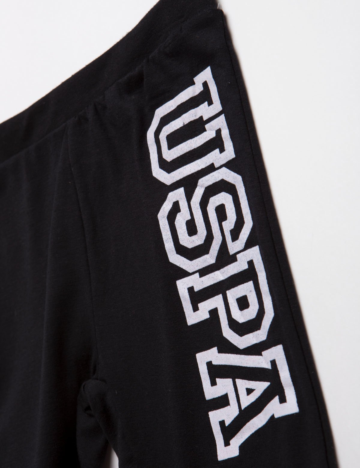 USPA Girls 2-Piece Set: Sequined Tee & Leggings