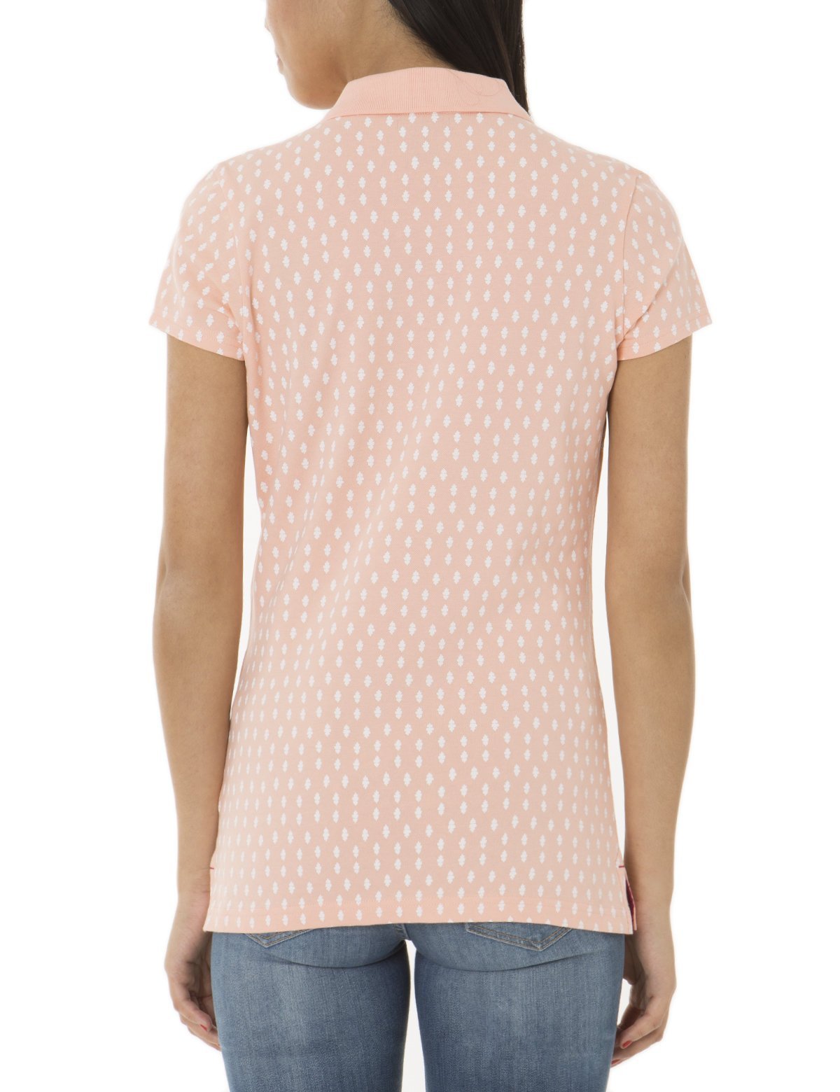 Men's Cotton Polo Shirt with Glyph Print & Gold Logo