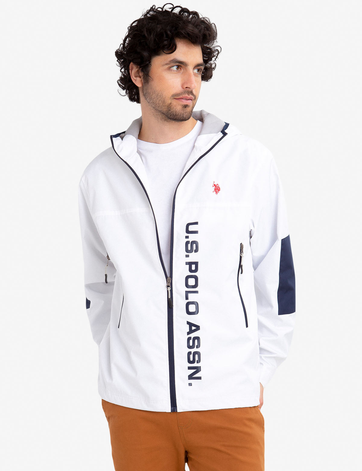 U.S. Polo Assn. Embroidered Logo Windbreaker Jacket