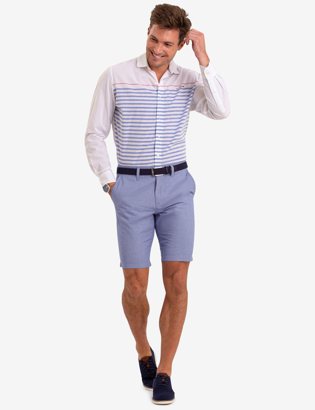U.S. Polo Assn. Hartford Belted Dobby Shorts for Men